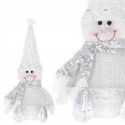 Vianočné Snehuliak 43 cm, biely