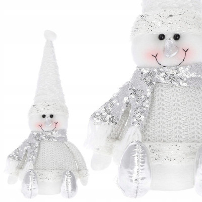 Vianočné Snehuliak 43 cm, biely