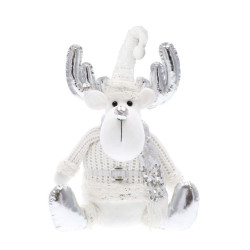 Vianočný Sob 37 cm, biely