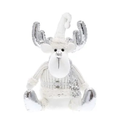 Vianočný Sob 37 cm, biely