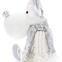 Vianočný Sob 37 cm, biely