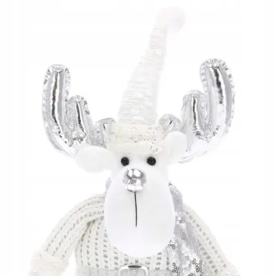 Vianočný Sob 37 cm, biely