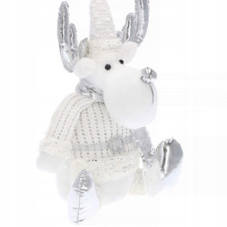 Vianočný Sob 37 cm, biely