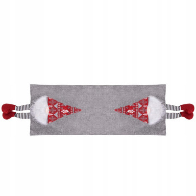 Vianočný obrus 180x33 cm GNOM, šedý