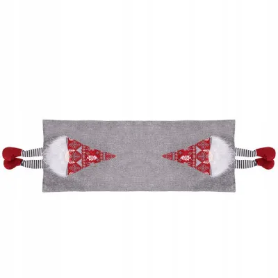 Vianočný obrus 180x33 cm GNOM, šedý