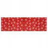Vianočný obrus 180x33 cm Vločky, červený