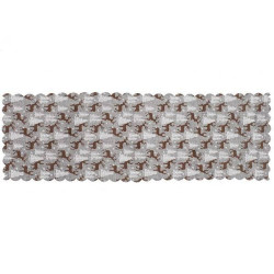 Vianočný obrus 186x35 cm Soby a Stromčeky, šedo-hnedý