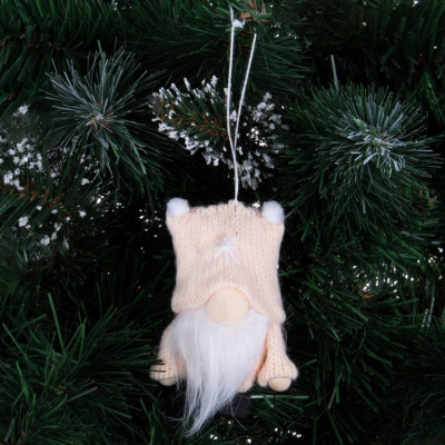 Škriatok GNOM s béžovou čiapkou 8 cm