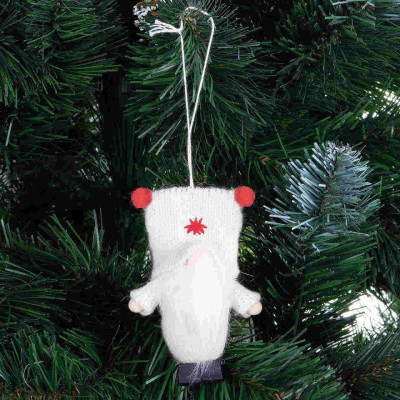 Škriatok GNOM s bielou čiapkou 8 cm