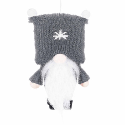 Škriatok GNOM s tmavo šedou čiapkou 8 cm