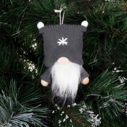 Škriatok GNOM s tmavo šedou čiapkou 8 cm