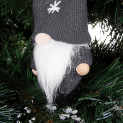 Škriatok GNOM s tmavo šedou čiapkou 8 cm