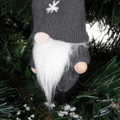 Škriatok GNOM s tmavo šedou čiapkou 8 cm