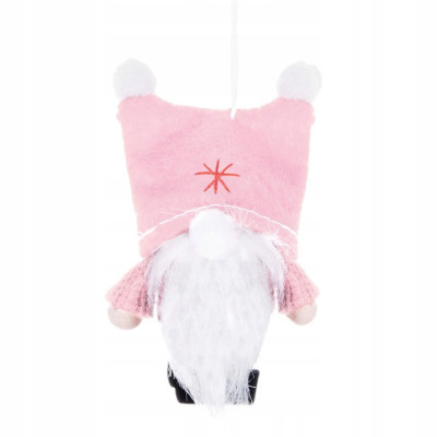 Škriatok GNOM s ružovou čiapkou 8 cm