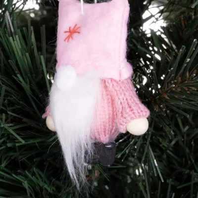 Škriatok GNOM s ružovou čiapkou 8 cm