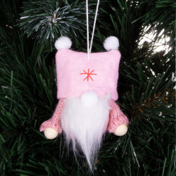 Škriatok GNOM s ružovou čiapkou 8 cm