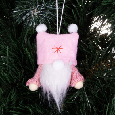 Škriatok GNOM s ružovou čiapkou 8 cm