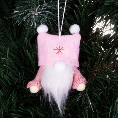 Škriatok GNOM s ružovou čiapkou 8 cm