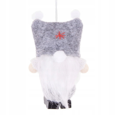 Škriatok GNOM so šedou čiapkou 8 cm