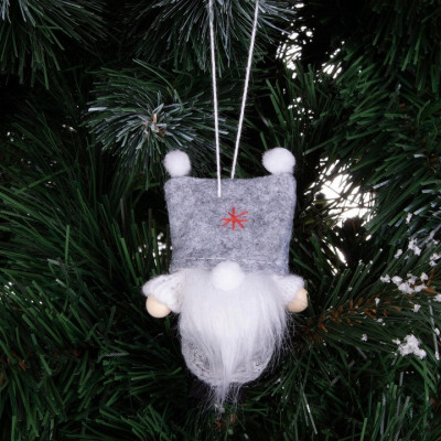 Škriatok GNOM so šedou čiapkou 8 cm