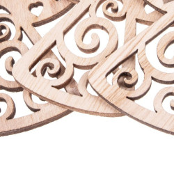 Vianočné drevené ozdoby - Anjeli, súprava 6ks