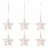 Vianočné drevené ozdoby - Hviezdy, súprava 6ks
