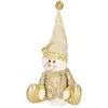 Vianočné Snehuliak 38 cm, zlatý