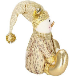 Vianočné Snehuliak 38 cm, zlatý