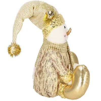 Vianočné Snehuliak 38 cm, zlatý