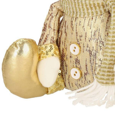 Vianočné Snehuliak 38 cm, zlatý