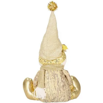 Vianočné Snehuliak 38 cm, zlatý