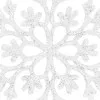Vianočné ozdoby - Snehové vločky s trblietkami 8cm, biele, sada 8ks