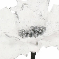 Vianočná hviezda na stonke 28x23 cm biela