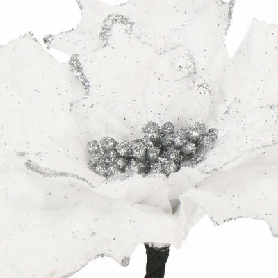 Vianočná hviezda na stonke 28x23 cm biela