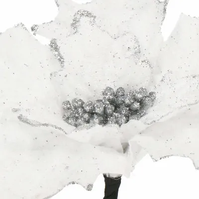 Vianočná hviezda na stonke 28x23 cm biela