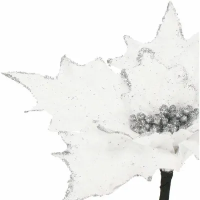 Vianočná hviezda na stonke 28x23 cm biela