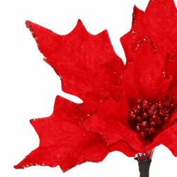 Vianočná hviezda na stonke 24x15 cm červená