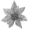 Vianočná hviezda s klipom 10x10 cm strieborná