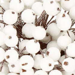 Vianočné jarabiny zmrznutej bielej sada 200ks