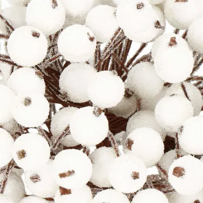 Vianočné jarabiny zmrznutej bielej sada 200ks