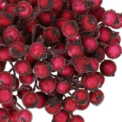 Vianočné jarabiny zmrznuté tmavo červené sada 200ks