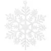 Vianočné ozdoby - Snehové vločky s trblietkami 10cm, biele, sada 12ks