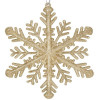 Vianočná ozdoba - Snehová vločka s trblietkami 30cm, zlatá