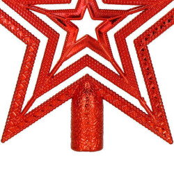 Hviezda na vianočný stromček 10 cm červená