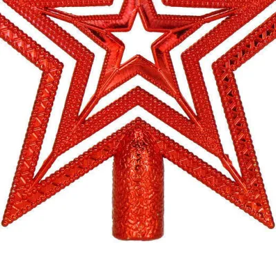 Hviezda na vianočný stromček 10 cm červená