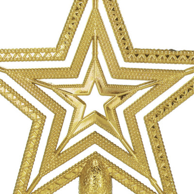 Hviezda na vianočný stromček 15 cm zlatá