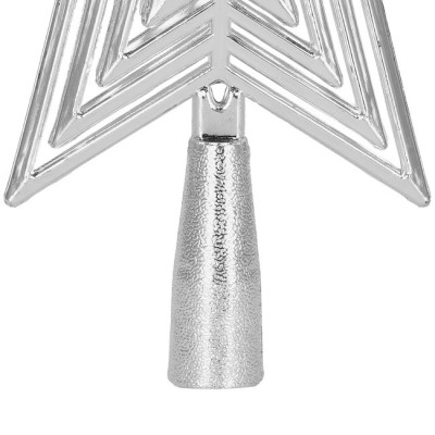 Hviezda na vianočný stromček 18 cm strieborná