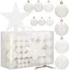 Maxi 100 dielna sada vianočných ozdôb biela
