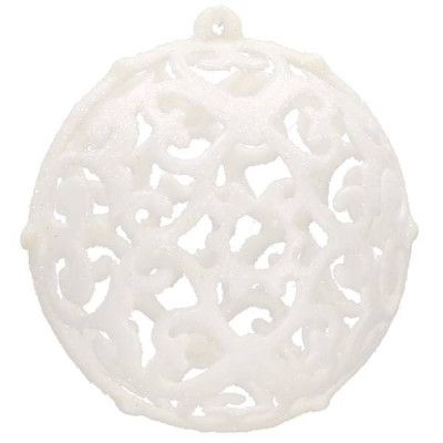 Maxi 100 dielna sada vianočných ozdôb biela