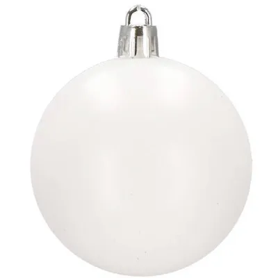 Maxi 100 dielna sada vianočných ozdôb biela